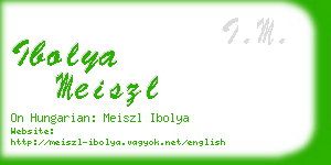 ibolya meiszl business card